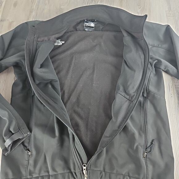 The North Face Jacket Mens Medium Black Zip Pleated Cropped Coat Shell - Picture 6 of 8